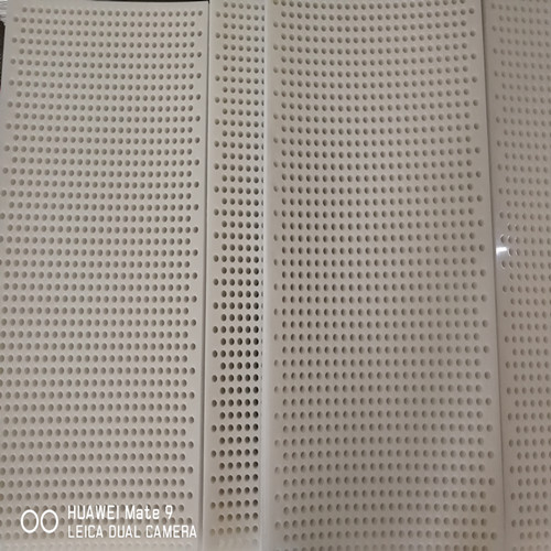 1 to 15mm white perforated HDPE sheet